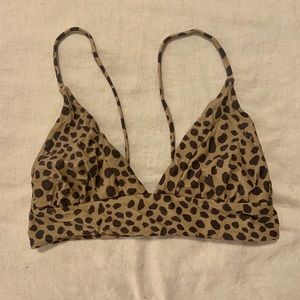 Boys + Arrows Swim | Dana Bikini Top | M | Leopard